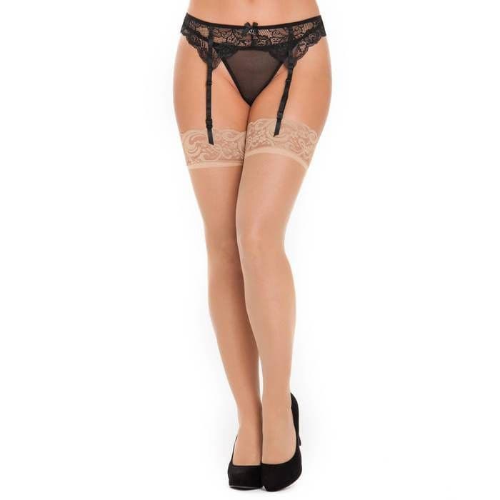 Lovevora Sheer Lace Top Thigh High Stockings